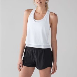 Lululemon cropped white tank top